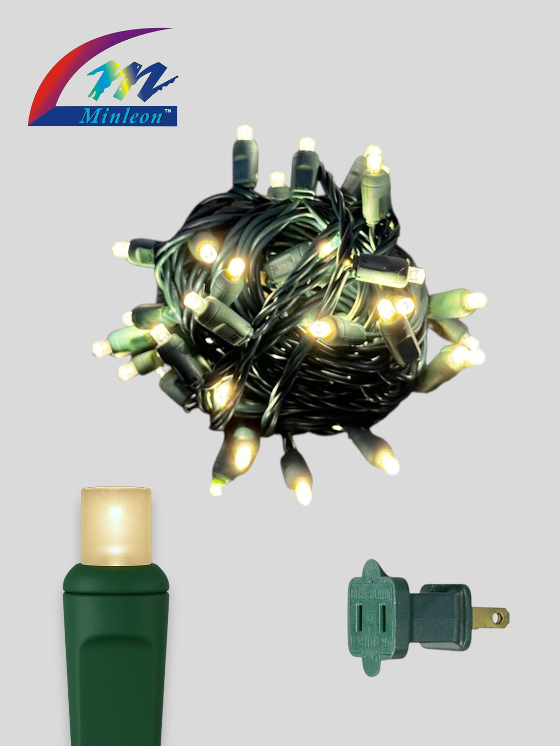 Minleon 50L 6" Spacing Concave LED Mini Lights(Ball)