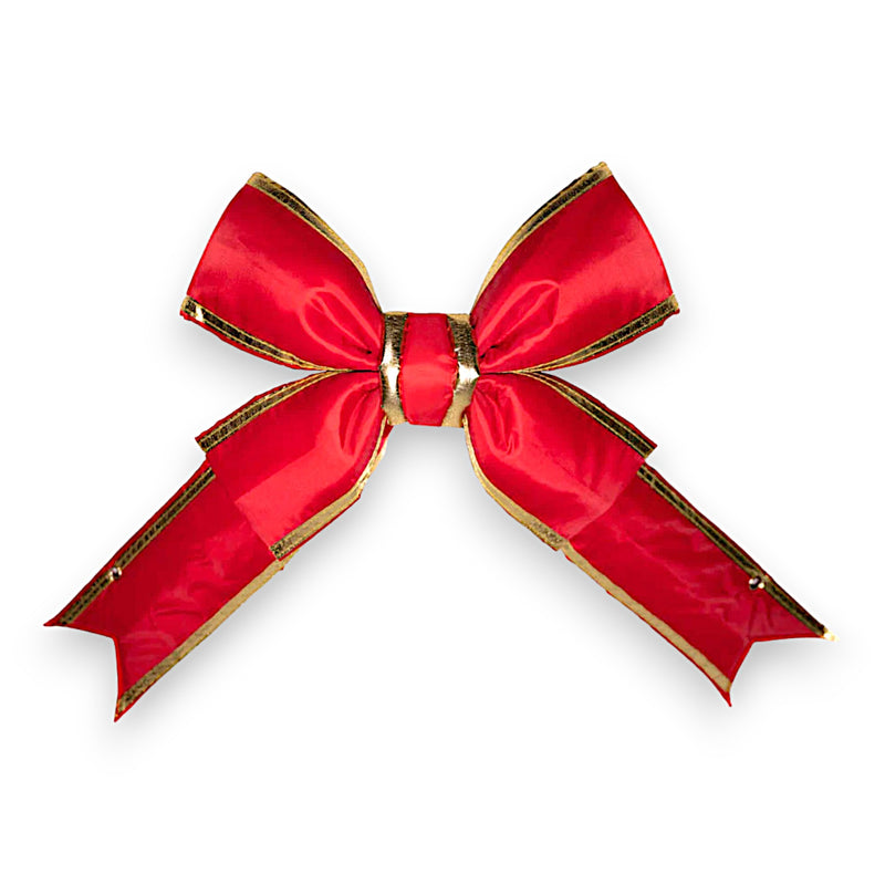 15'' Red & Gold Nylon Bow