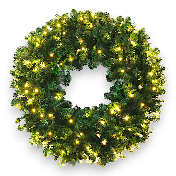 **Pre-Season Pre-Lit Evergreen Wreath