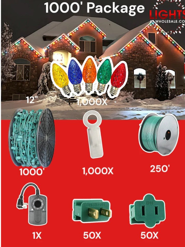 C7 1000' Christmas Light Pro Package