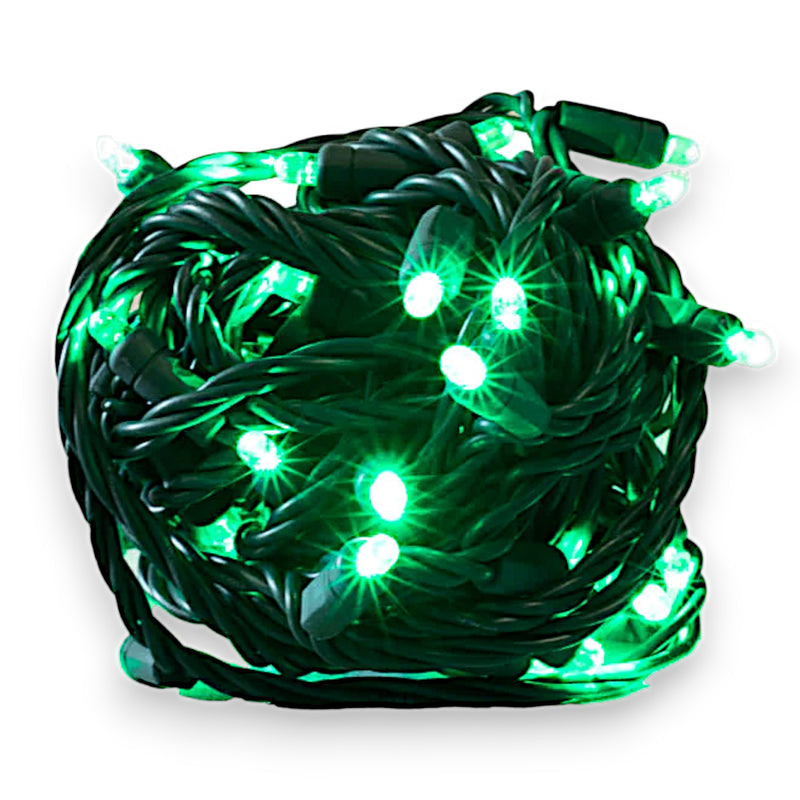 50L Green 6" Spacing Convex (Curved Out) LED Mini Lights (Ball)