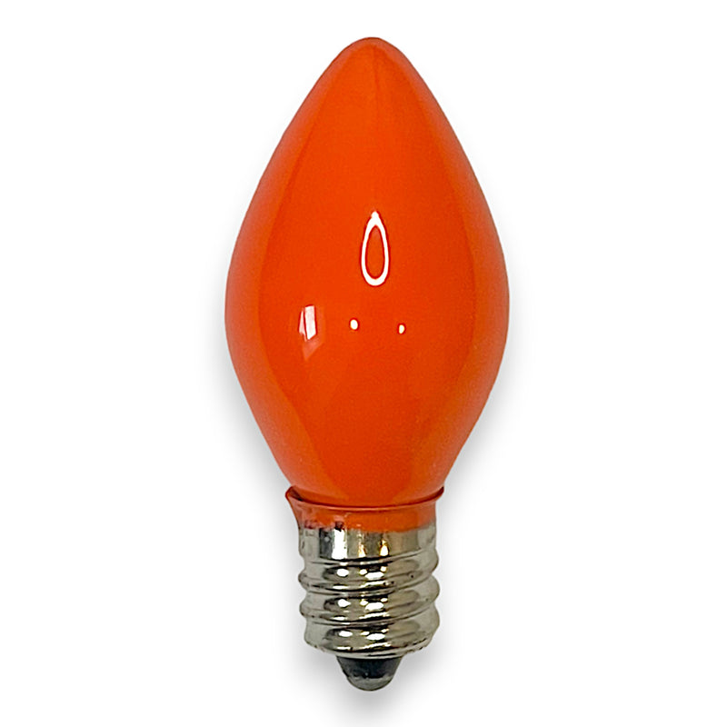 C7 Orange Opaque Incandescent Bulb