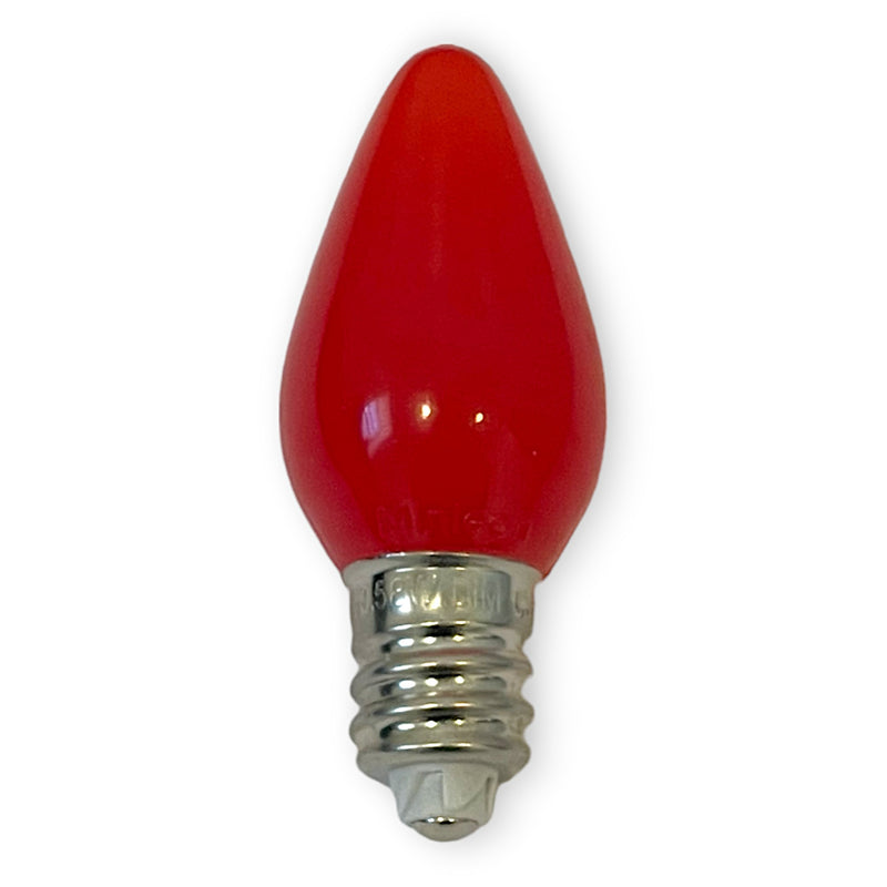C7 Minleon Red Opaque V2 LED Bulb (Smooth)