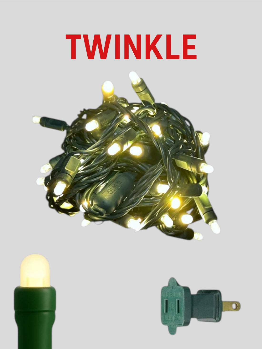 50L 6" Convex Twinkle Mini Christmas Lights