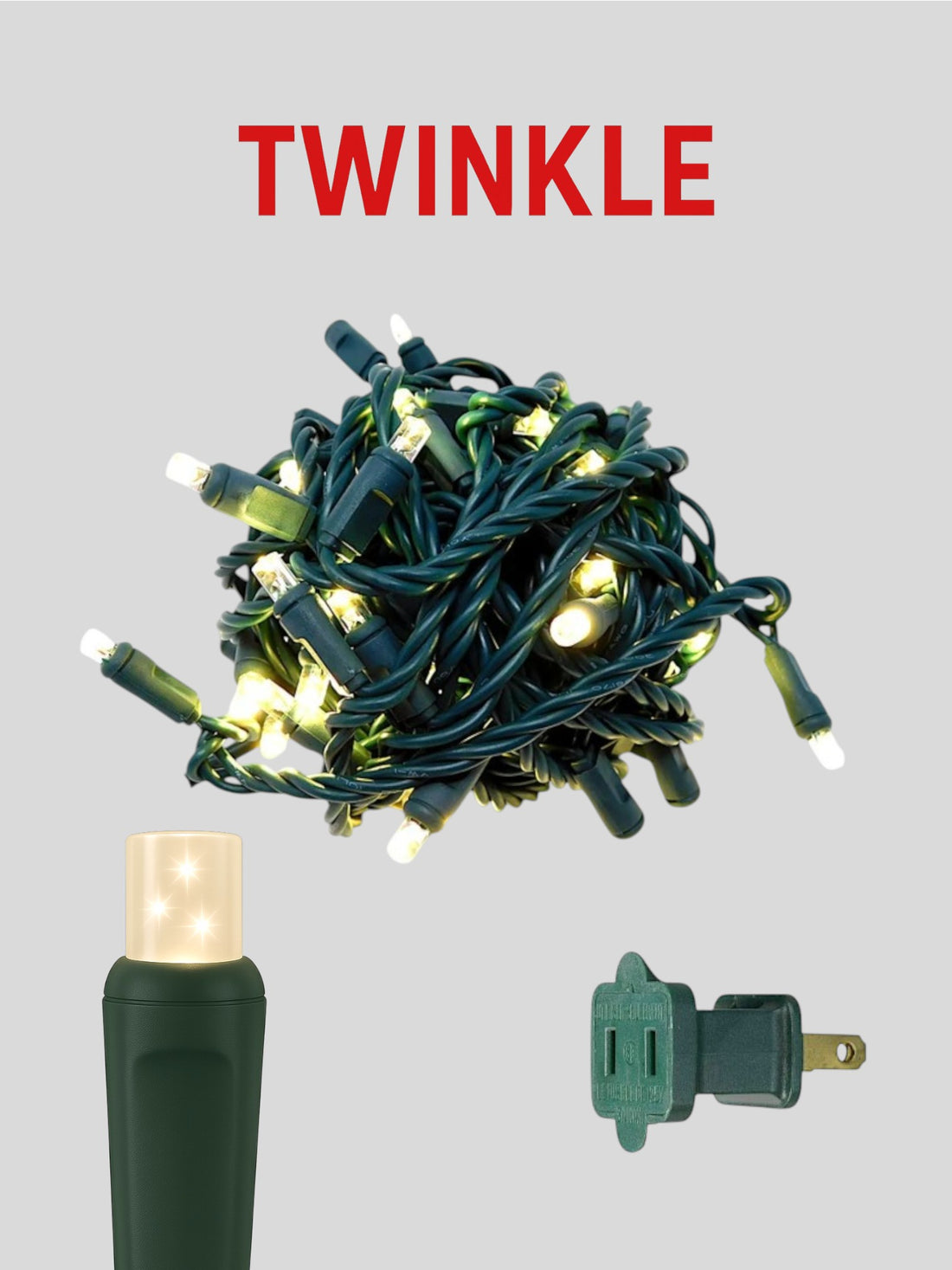 70L 4" Concave Twinkle Mini Christmas Lights Lights