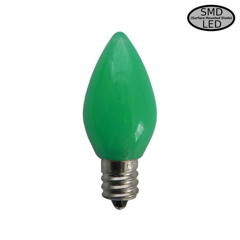 C7 Green Opaque SMD Bulb (Smooth)