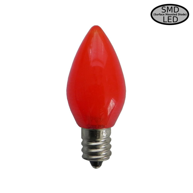 C7 Red Opaque SMD Bulb (Smooth)
