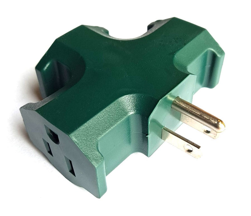Green Plug Adapter T 3-Way