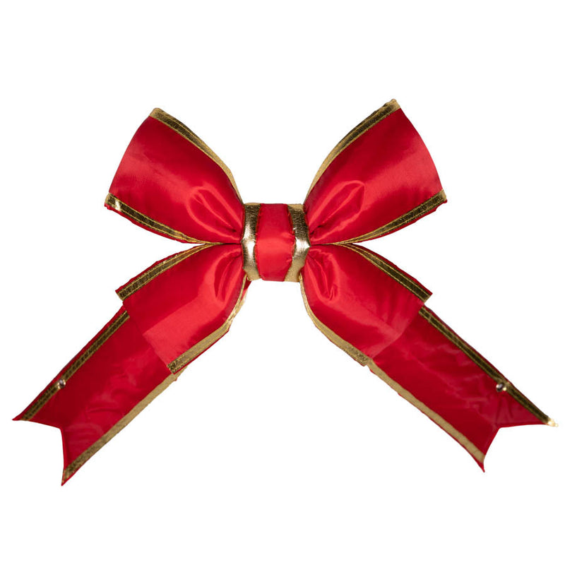 12'' Red & Gold Nylon Bow