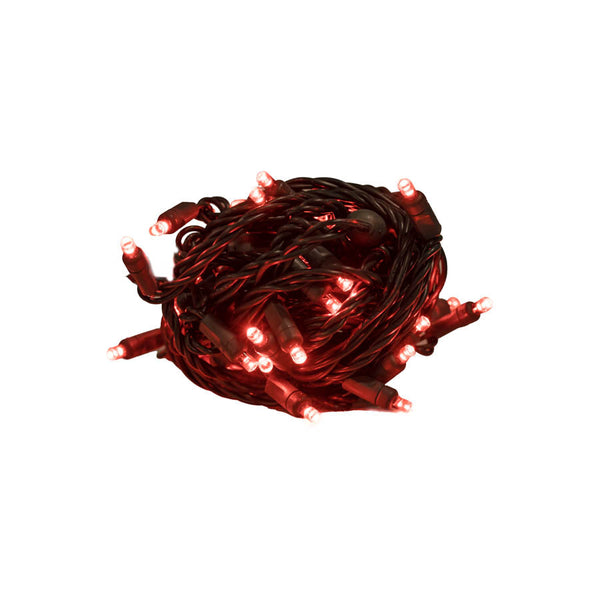 50L 6" Spacing Concave (CURVED IN) Burgundy LED Mini Light (Ball)
