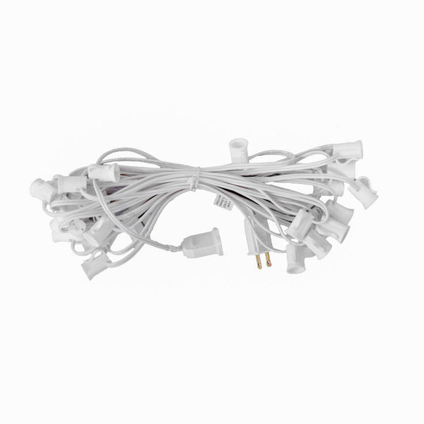C7 25' White Wire Stringer 12" Spacing