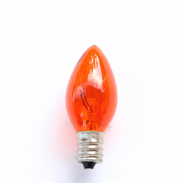 C7 Orange Transparent Incandescent Bulb