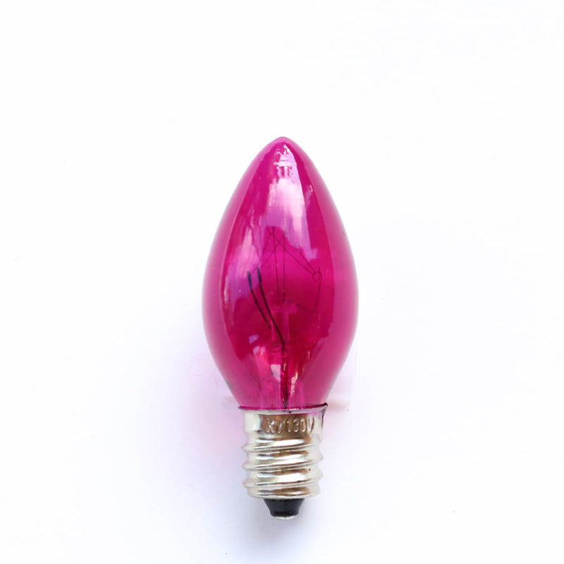 C7 Pink Transparent Incandescent Bulb