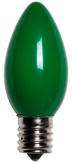 C9 Green Opaque Incandescent Bulb