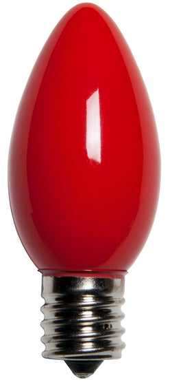 C9 Red Opaque Incandescent Bulb