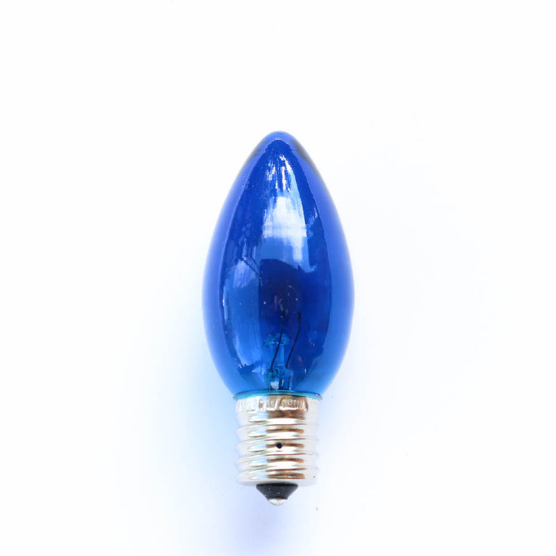 C9 Blue Transparent Incandescent Bulb