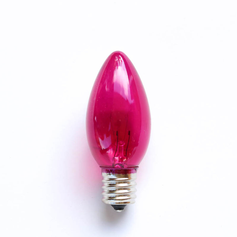 C9 Pink Transparent Incandescent Bulb