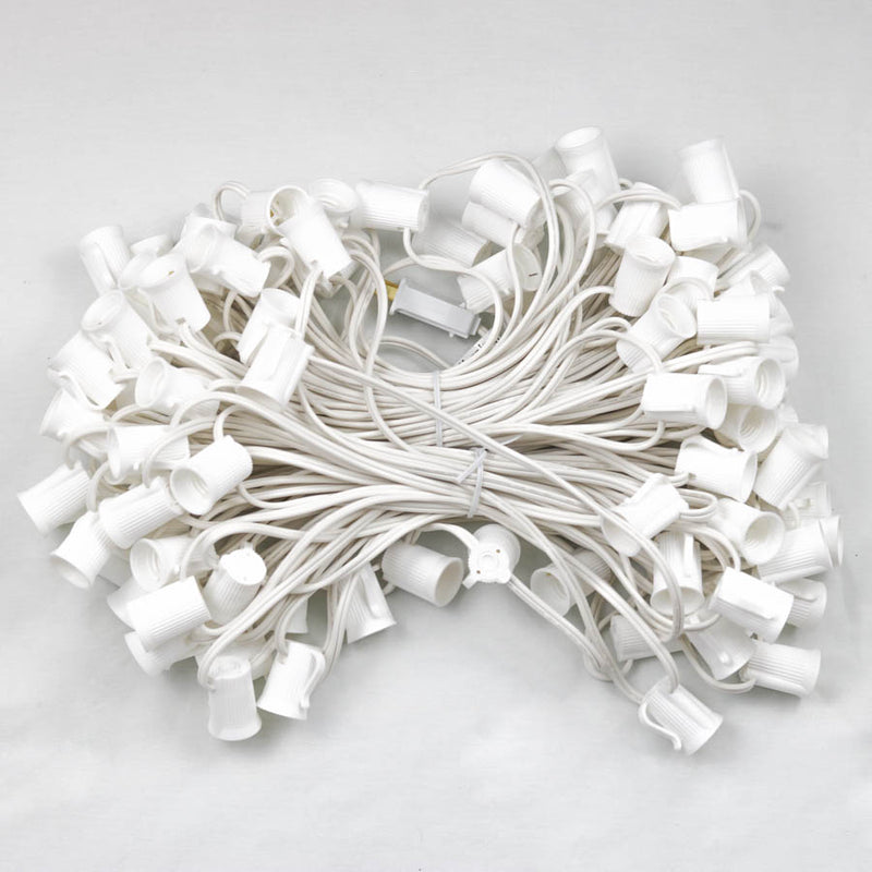 C9 100′ 12" Spacing White Wire Stringer