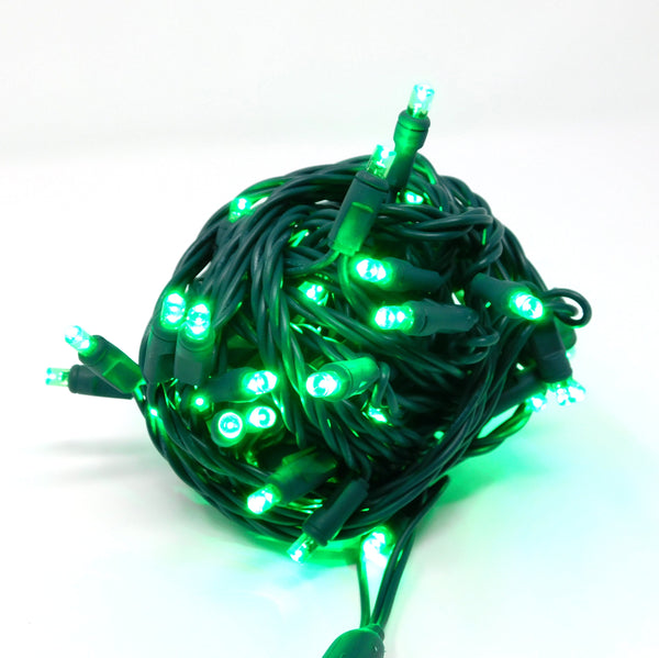 50L 6" Spacing Concave (CURVED IN) Green LED Mini Light (Ball)