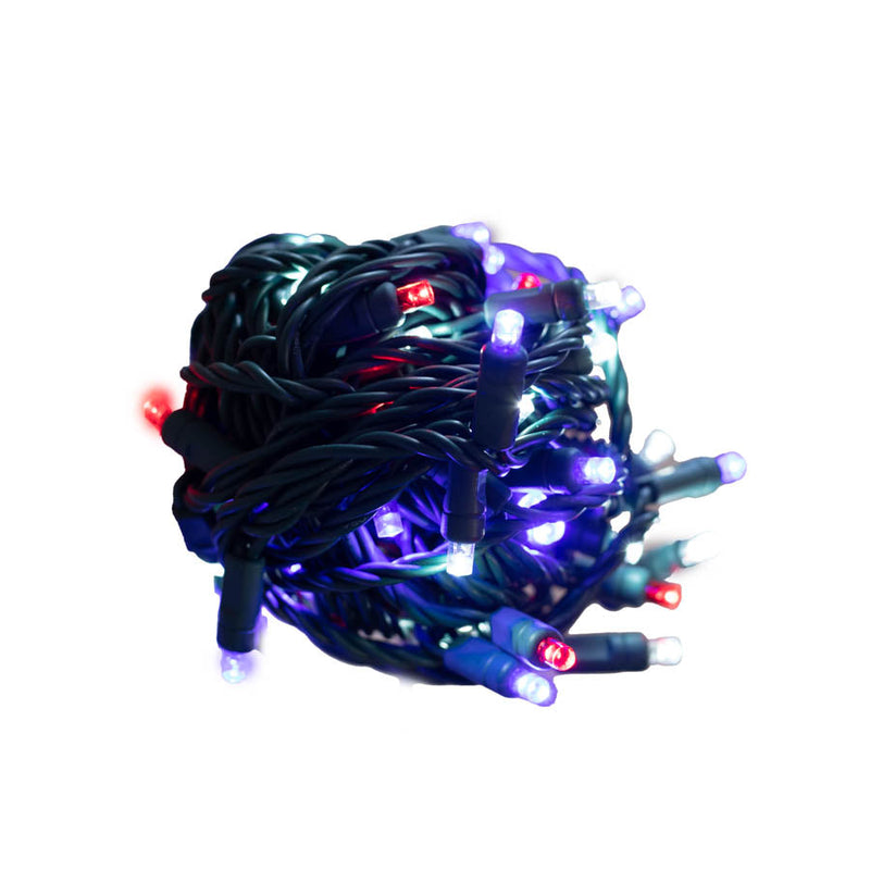 50L 6" Spacing Concave (CURVED IN) Freedom (R/PW/B) LED Mini Light (Ball)
