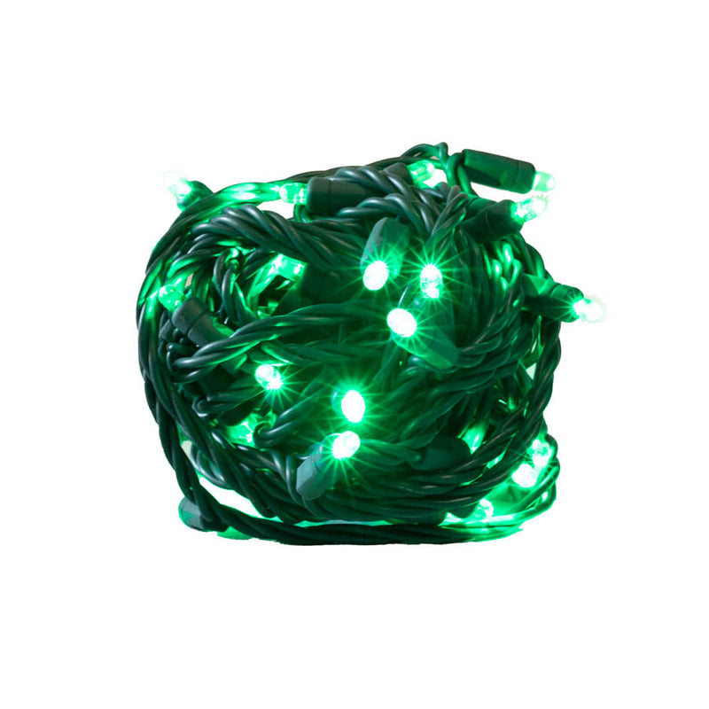50L Green 6" Spacing Convex (Curved Out) LED Mini Lights (Ball)