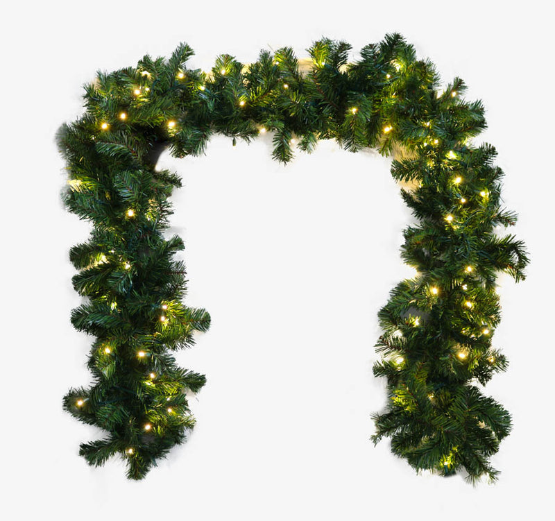 9' x 14" Pre-lit Commercial Garland