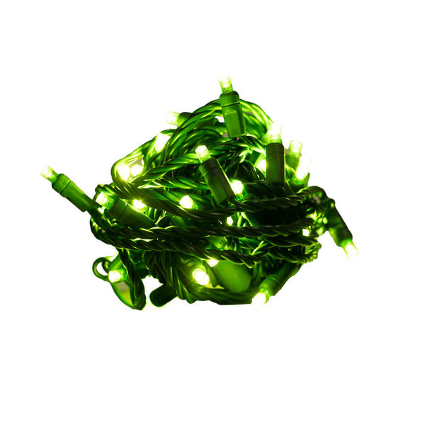 50L 6" Spacing Concave (CURVED IN) Chartreuse (Lime) LED Mini Light (Ball)