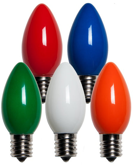 C9 Multi Color Opaque Incandescent Bulb