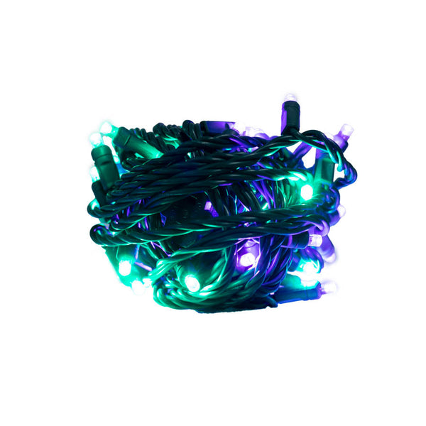 50L 6" Spacing Concave (CURVED IN) Purple/Green LED Mini Light (Ball)