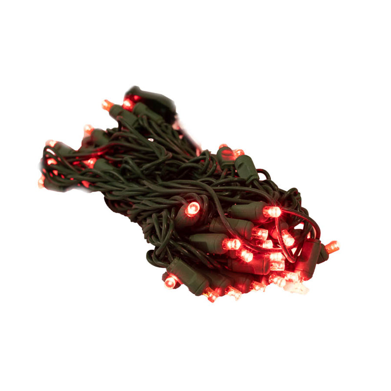 50L Red Concave LED Mini Lights 6" Spacing