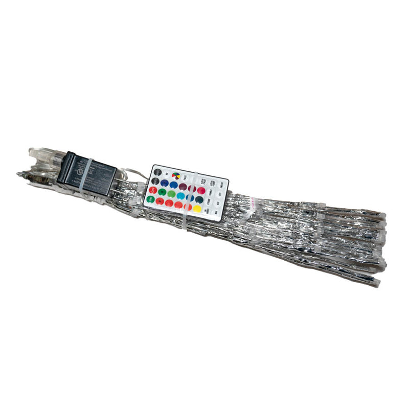 24" 160L Branch Starburst Silver Wrap/RGB Color
